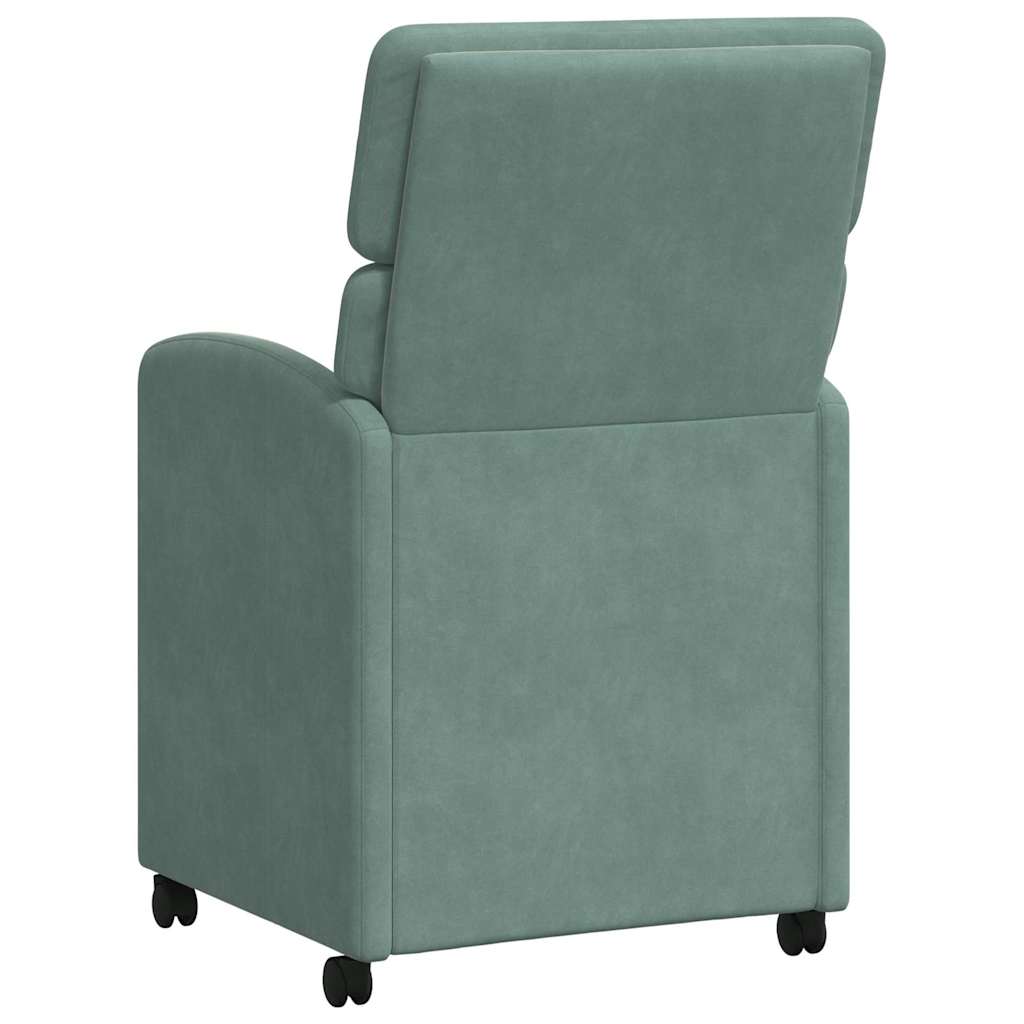 Eetkamerstoelen met Wieltjes 2 pcs Zeegroen 58 x 65 x 98 cm is nu te koop bij PeponiXL, paradijselijk wonen!