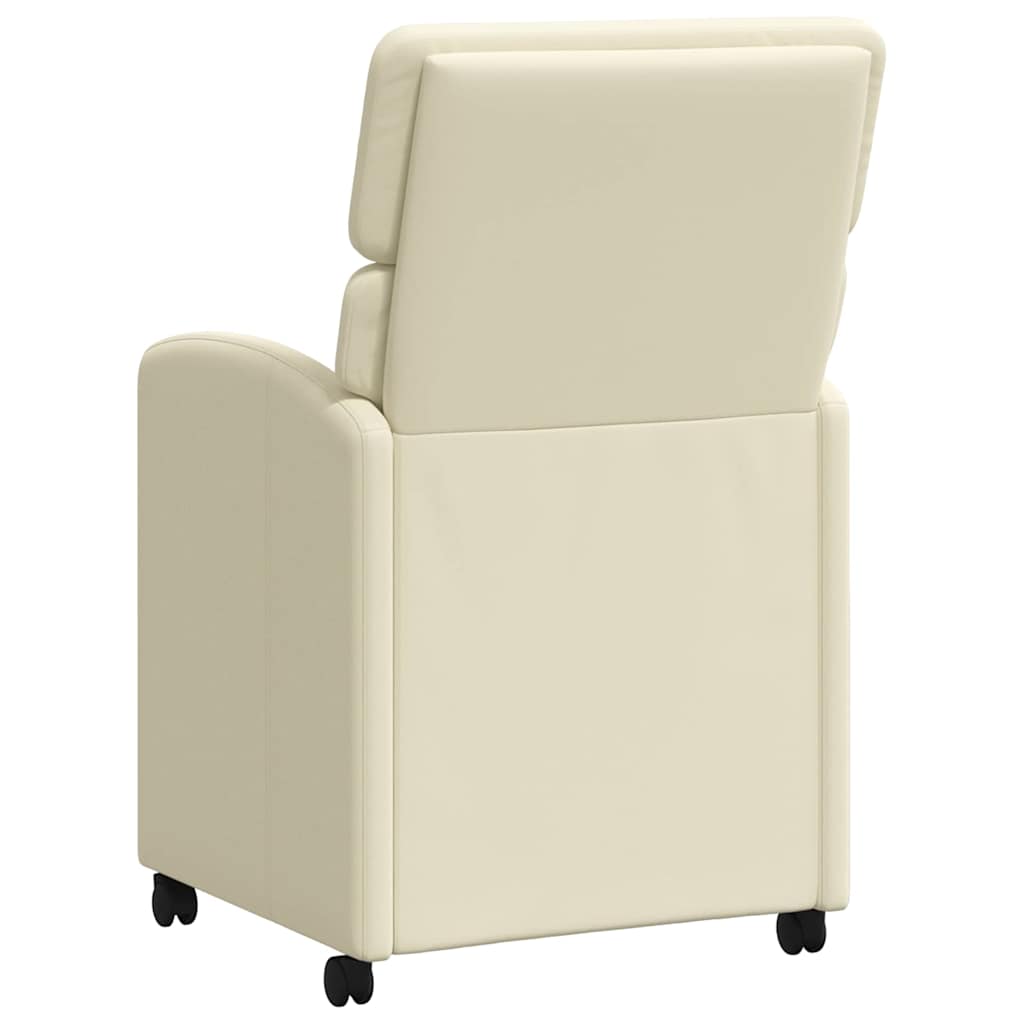 Eetkamerstoelen met Wieltjes 2 pcs Crème 58 x 65 x 98 cm is nu te koop bij PeponiXL, paradijselijk wonen!