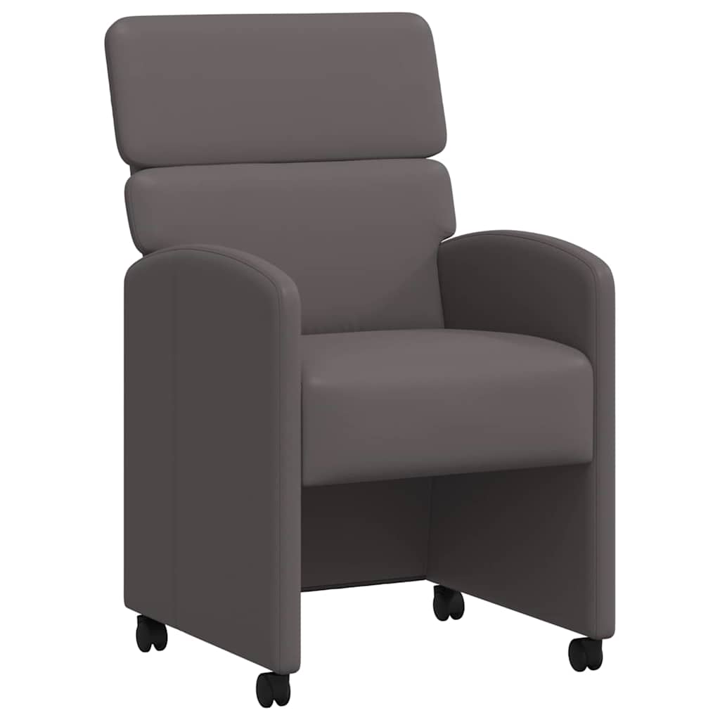 Eetkamerstoelen met Wieltjes 2 pcs Grijs 58 x 65 x 98 cm is nu te koop bij PeponiXL, paradijselijk wonen!
