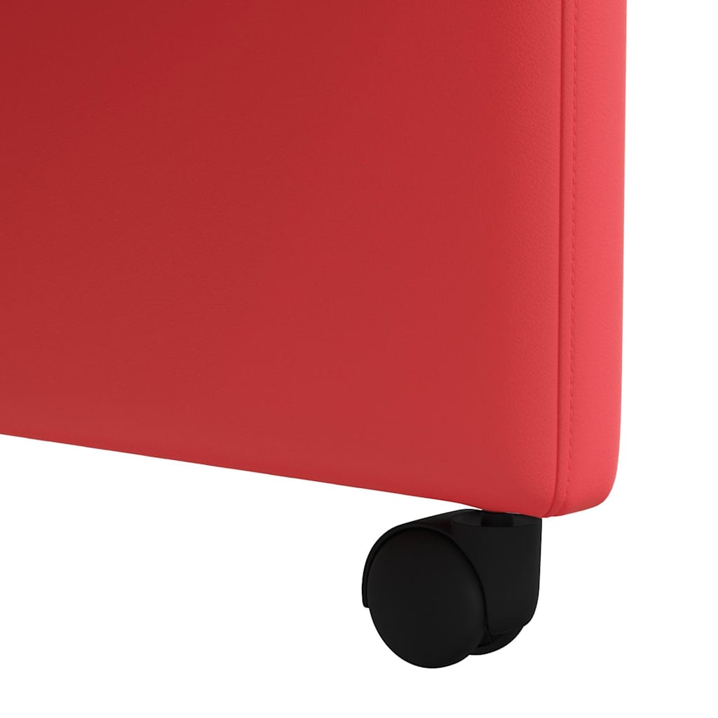 Eetkamerstoelen met Wieltjes 2 pcs Rood 58 x 65 x 98 cm is nu te koop bij PeponiXL, paradijselijk wonen!