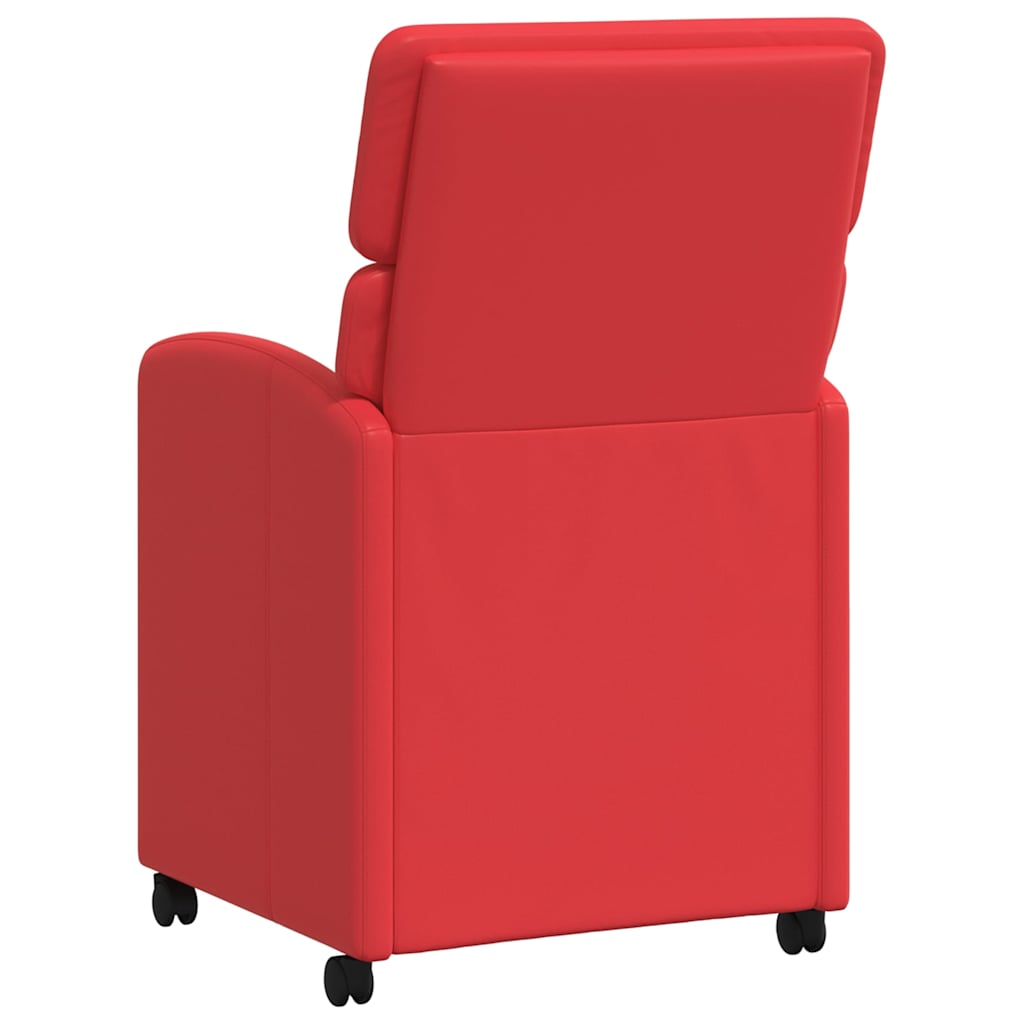 Eetkamerstoelen met Wieltjes 2 pcs Rood 58 x 65 x 98 cm is nu te koop bij PeponiXL, paradijselijk wonen!