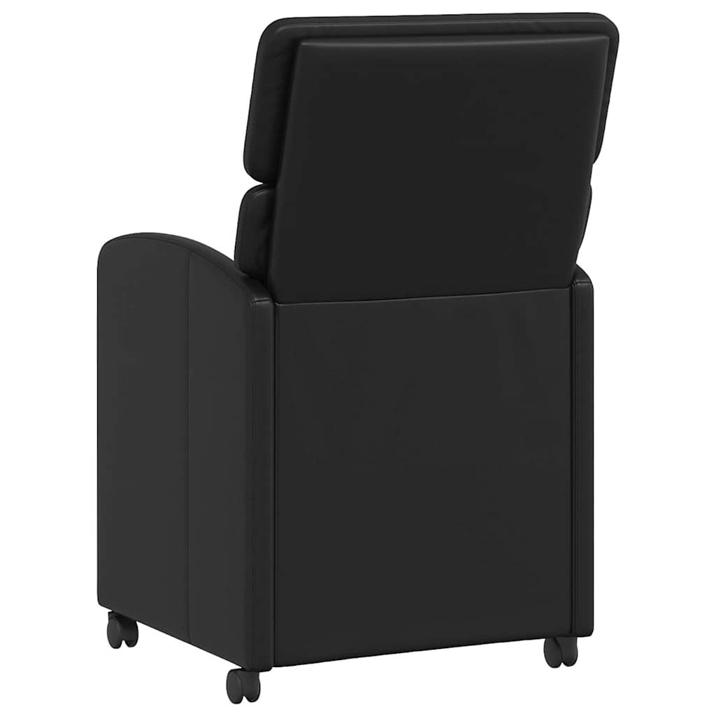 Eetkamerstoelen met Wieltjes 2 pcs Zwart 58 x 65 x 98 cm is nu te koop bij PeponiXL, paradijselijk wonen!