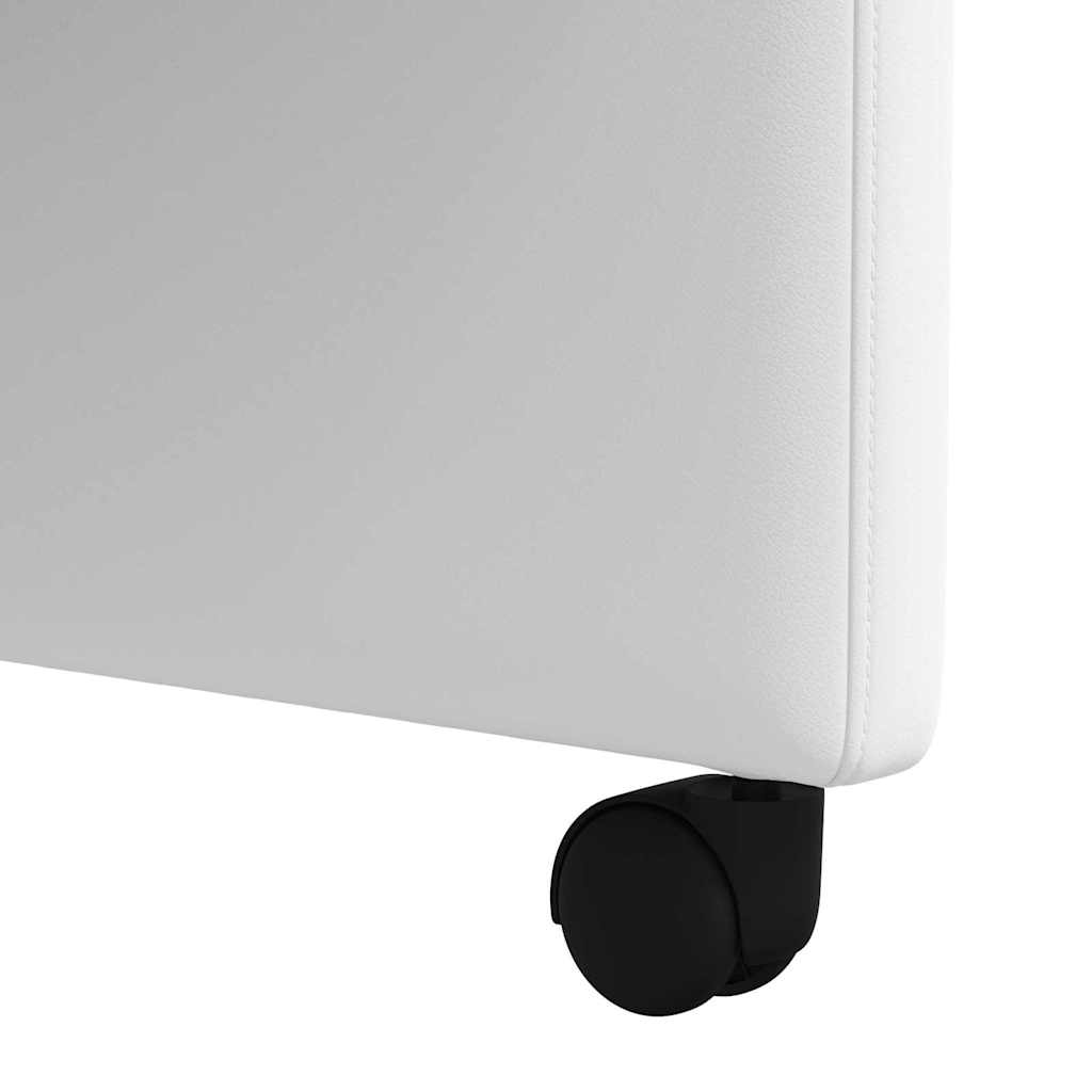 Eetkamerstoelen met Wieltjes 2 pcs Wit 58 x 65 x 98 cm is nu te koop bij PeponiXL, paradijselijk wonen!