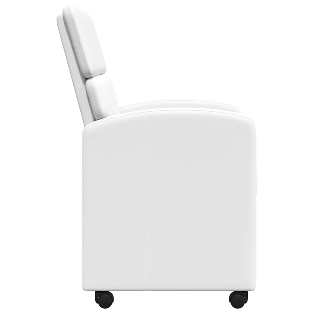 Eetkamerstoelen met Wieltjes 2 pcs Wit 58 x 65 x 98 cm is nu te koop bij PeponiXL, paradijselijk wonen!