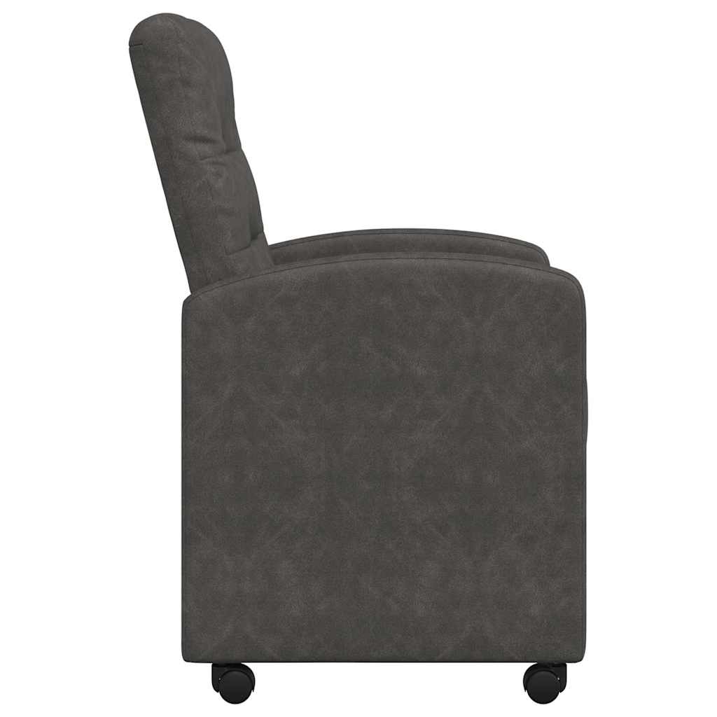 Eetkamerstoelen met Wieltjes 2 pcs Zwart 58 x 67 x 97 cm is nu te koop bij PeponiXL, paradijselijk wonen!