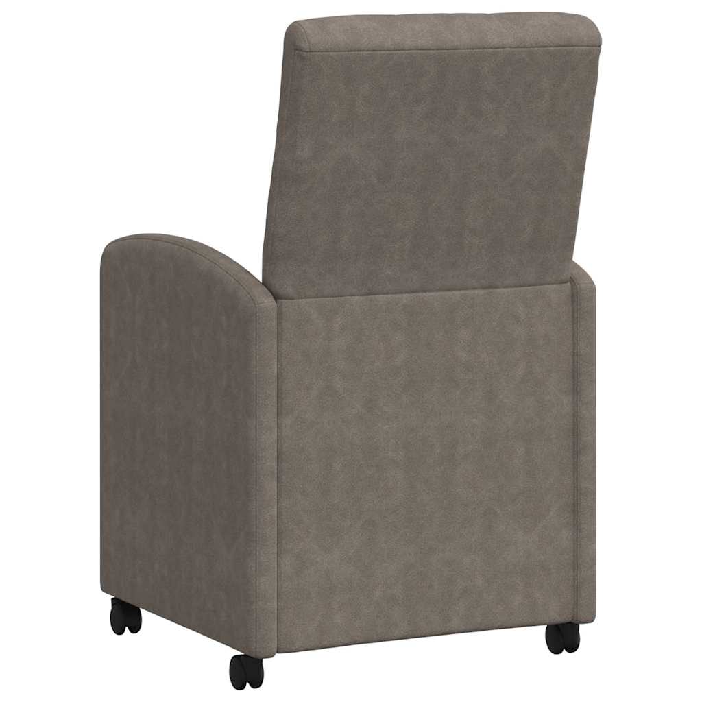 Eetkamerstoelen met Wieltjes 2 pcs Grijs 58 x 67 x 97 cm is nu te koop bij PeponiXL, paradijselijk wonen!
