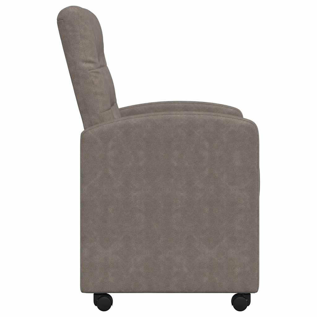 Eetkamerstoelen met Wieltjes 2 pcs Grijs 58 x 67 x 97 cm is nu te koop bij PeponiXL, paradijselijk wonen!