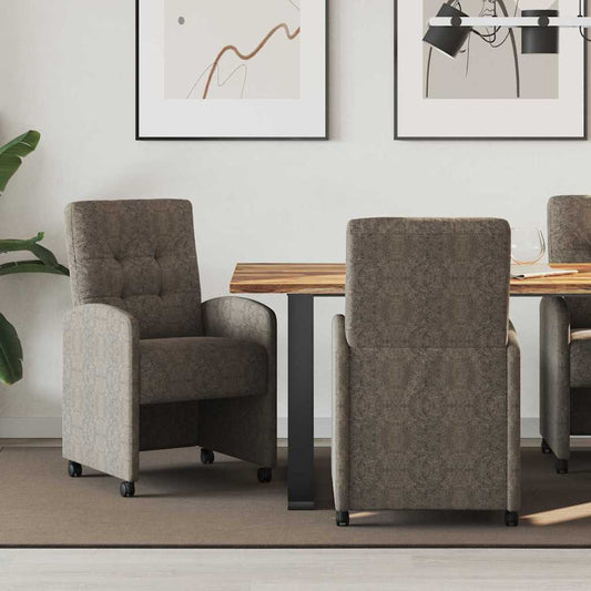 Eetkamerstoelen met Wieltjes 2 pcs Donkergrijs 58 x 67 x 97 cm is nu te koop bij PeponiXL, paradijselijk wonen!