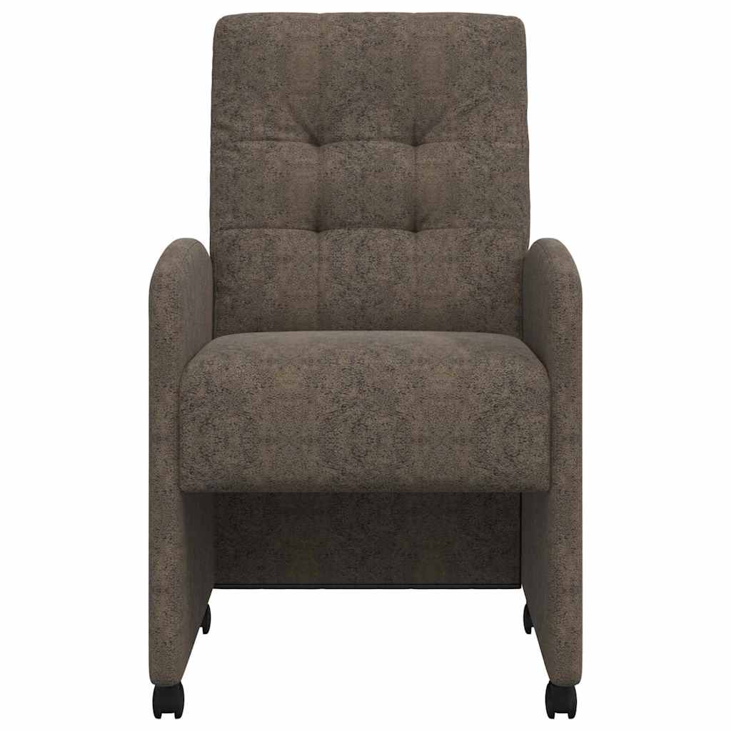 Eetkamerstoelen met Wieltjes 2 pcs Donkergrijs 58 x 67 x 97 cm is nu te koop bij PeponiXL, paradijselijk wonen!