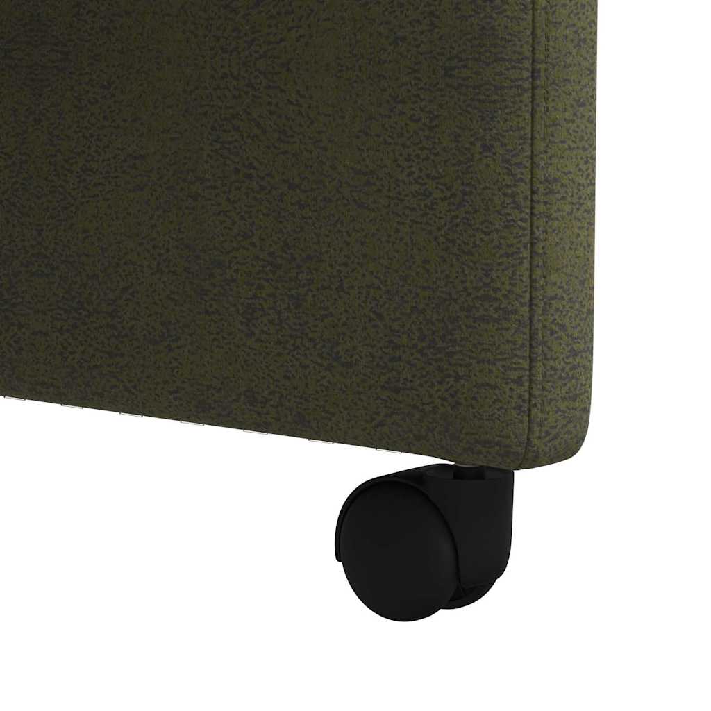 Eetkamerstoelen met Wieltjes 2 pcs Leger groen 58 x 67 x 97 cm is nu te koop bij PeponiXL, paradijselijk wonen!