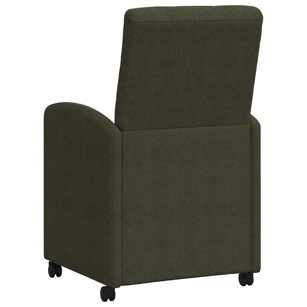 Eetkamerstoelen met Wieltjes 2 pcs Leger groen 58 x 67 x 97 cm is nu te koop bij PeponiXL, paradijselijk wonen!