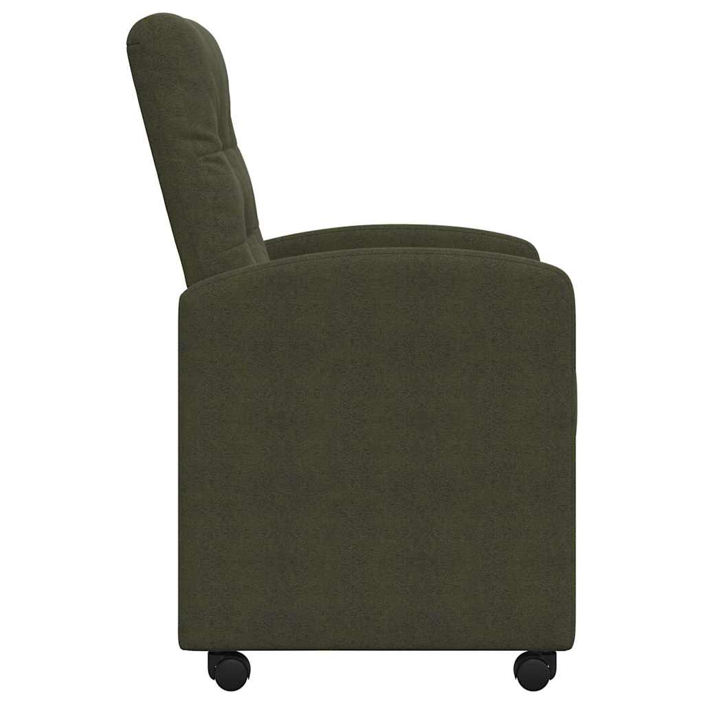 Eetkamerstoelen met Wieltjes 2 pcs Leger groen 58 x 67 x 97 cm is nu te koop bij PeponiXL, paradijselijk wonen!