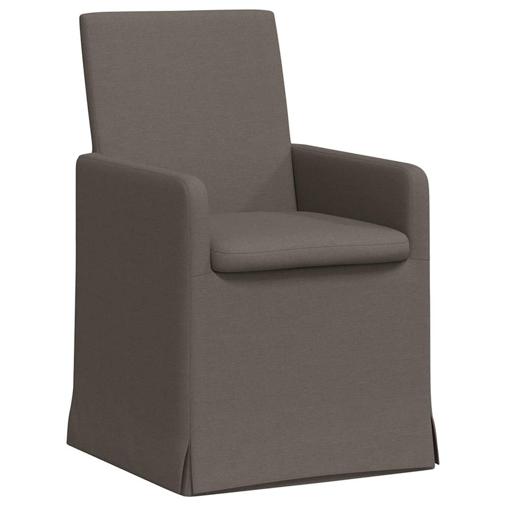 Eettafelstoelen 2 pcs Lichtgrijs 57 x 67 x 95 cm Linnen is nu te koop bij PeponiXL, paradijselijk wonen!