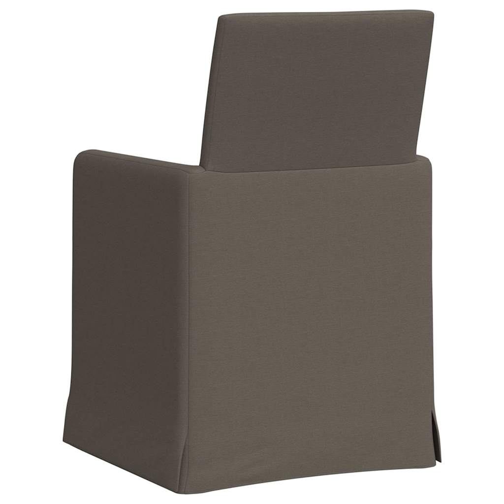 Eettafelstoelen 2 pcs Lichtgrijs 57 x 67 x 95 cm Linnen is nu te koop bij PeponiXL, paradijselijk wonen!