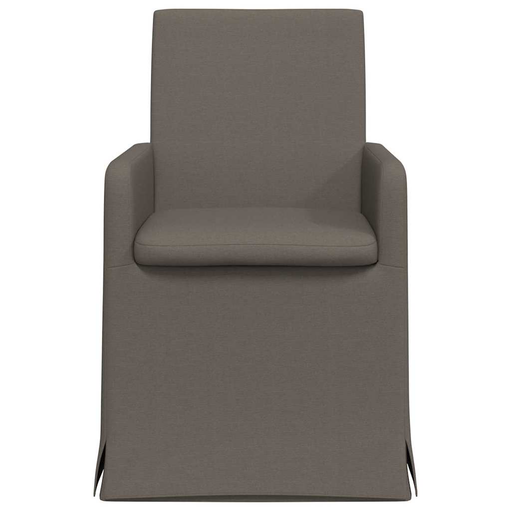 Eettafelstoelen 2 pcs Lichtgrijs 57 x 67 x 95 cm Linnen is nu te koop bij PeponiXL, paradijselijk wonen!