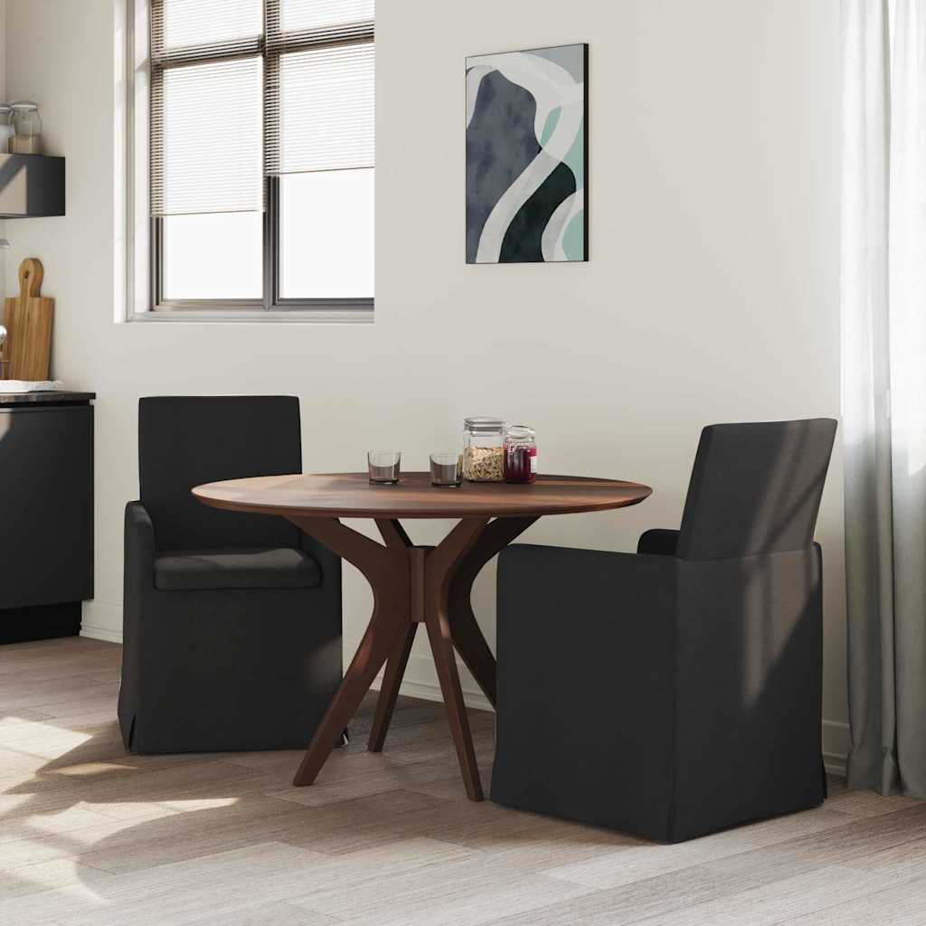 Eettafelstoelen 2 pcs Zwart 57 x 67 x 95 cm Stof is nu te koop bij PeponiXL, paradijselijk wonen!