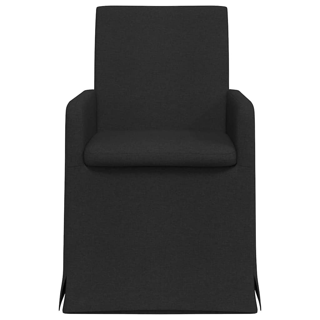 Eettafelstoelen 2 pcs Zwart 57 x 67 x 95 cm Stof is nu te koop bij PeponiXL, paradijselijk wonen!