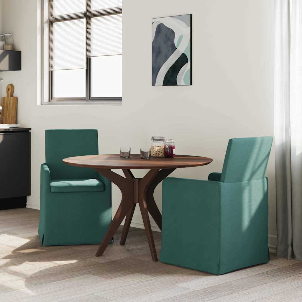 Eettafelstoelen 2 pcs Donkergroen 57 x 67 x 95 cm Stof is nu te koop bij PeponiXL, paradijselijk wonen!