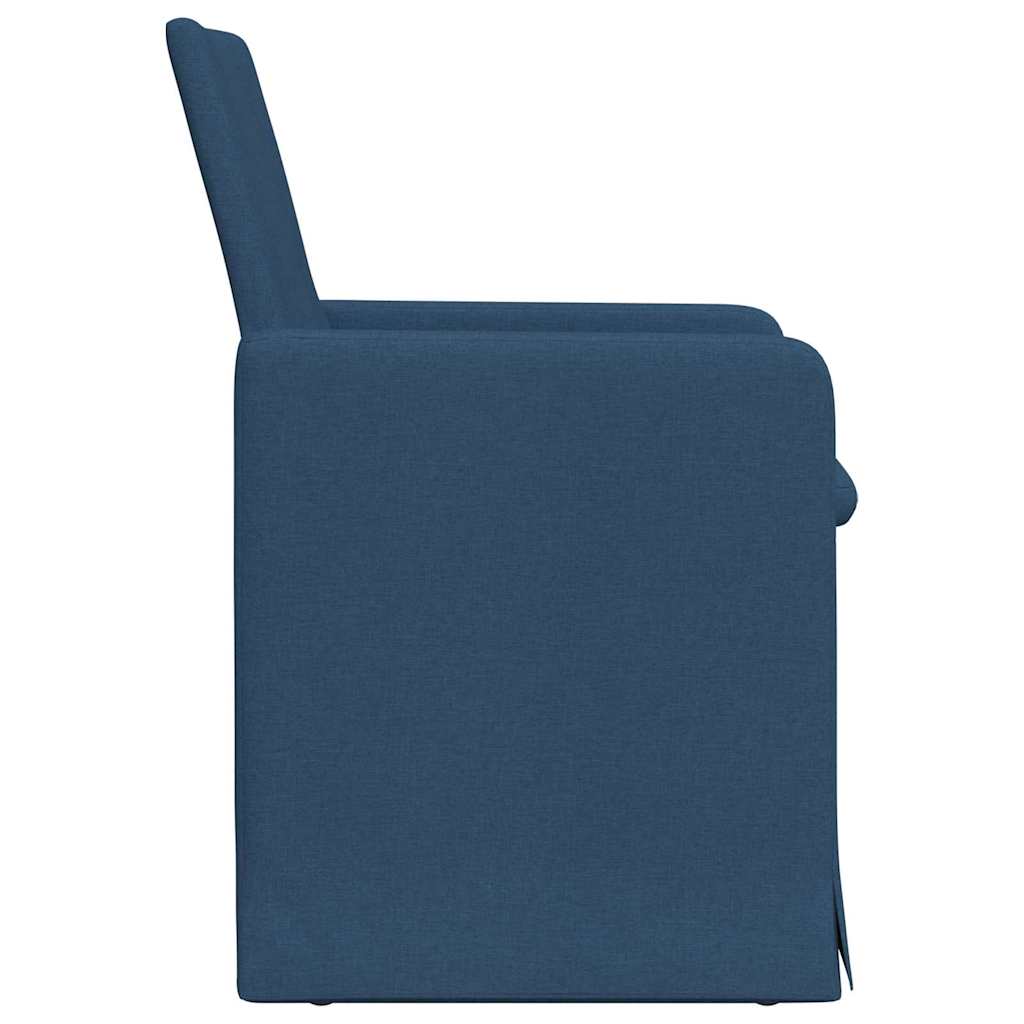 Eettafelstoelen 2 pcs Blauw 57 x 67 x 95 cm Stof is nu te koop bij PeponiXL, paradijselijk wonen!