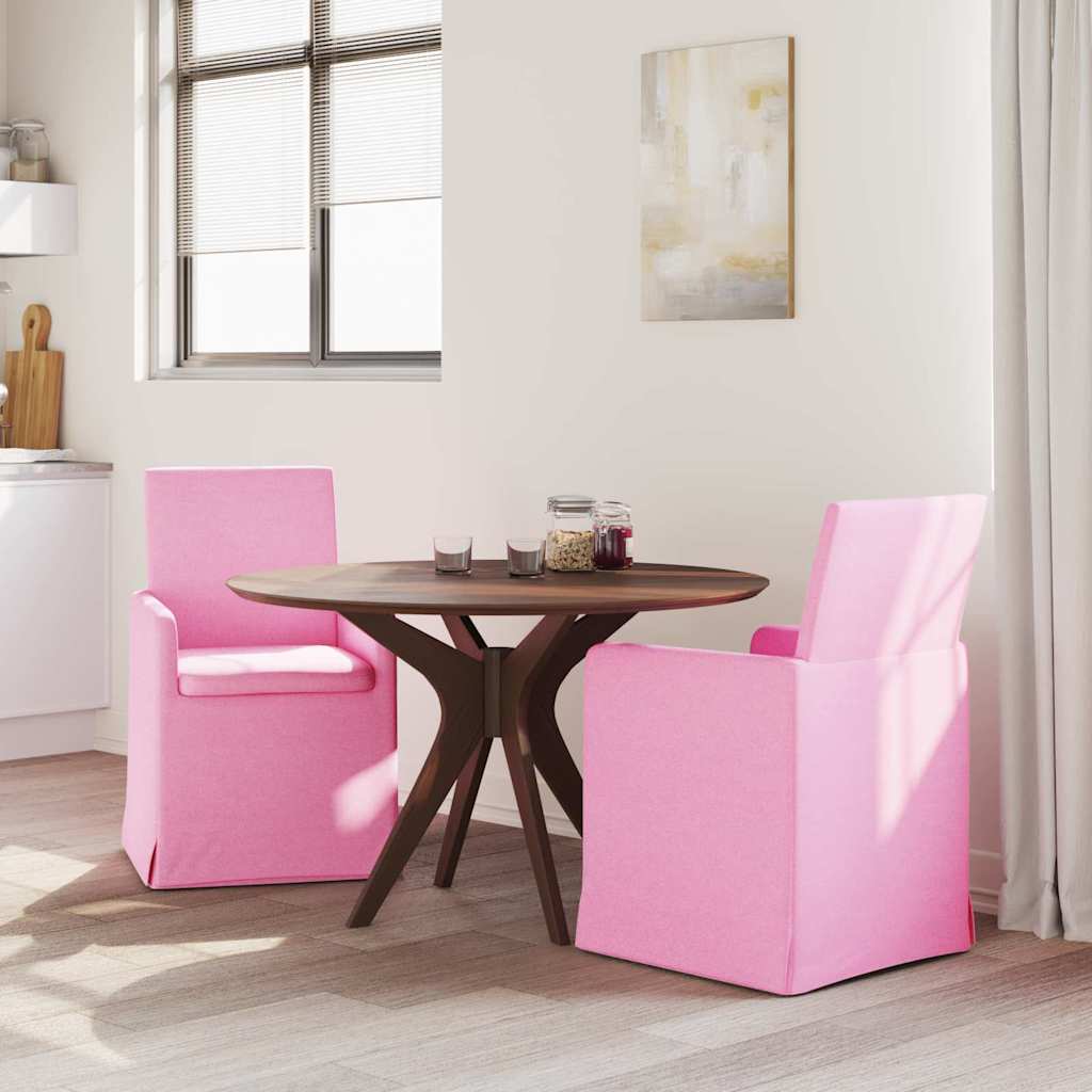 Eettafelstoelen 2 pcs Roze 57 x 67 x 95 cm Stof is nu te koop bij PeponiXL, paradijselijk wonen!