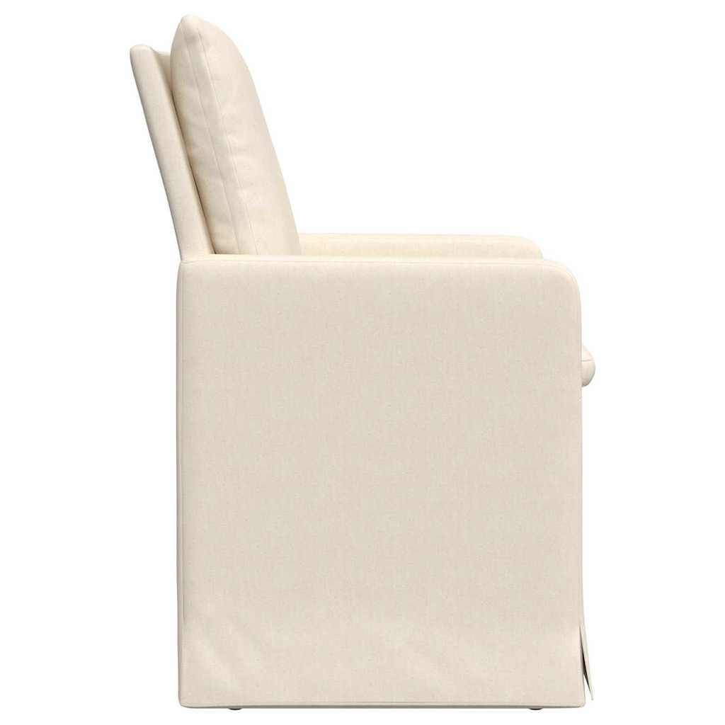 Eettafelstoelen 2 pcs Beige 57 x 67 x 98 cm Linnen is nu te koop bij PeponiXL, paradijselijk wonen!