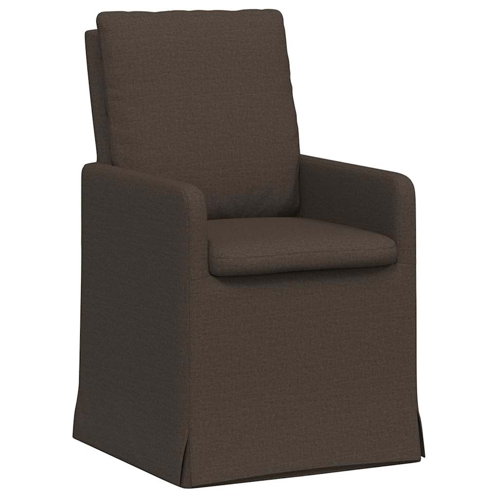 Eettafelstoelen 2 pcs Donkergrijs 57 x 67 x 98 cm Linnen is nu te koop bij PeponiXL, paradijselijk wonen!