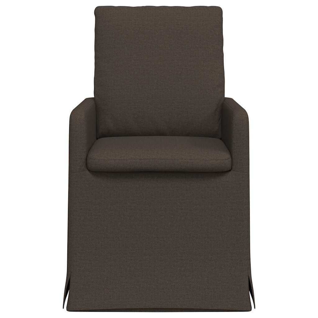 Eettafelstoelen 2 pcs Donkergrijs 57 x 67 x 98 cm Linnen is nu te koop bij PeponiXL, paradijselijk wonen!
