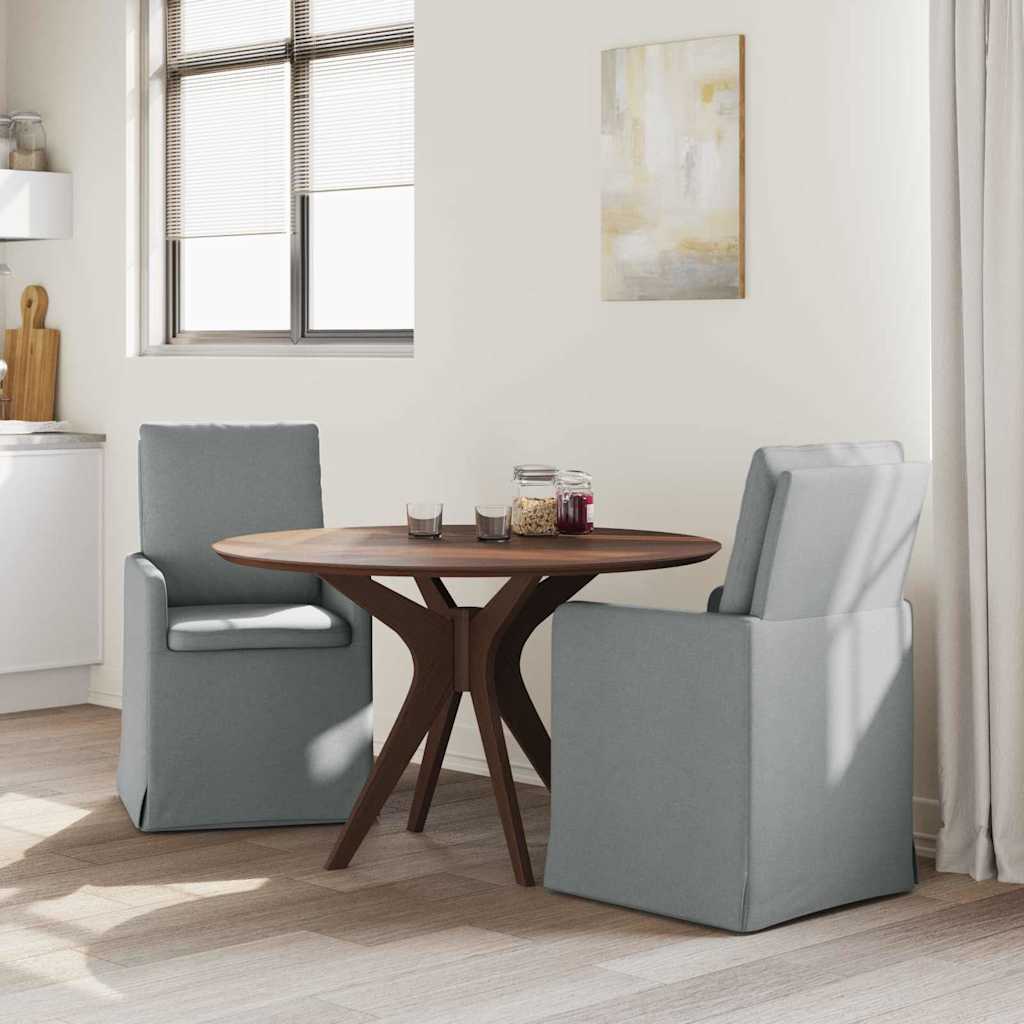 Eettafelstoelen 2 pcs Lichtgrijs 57 x 67 x 98 cm Stof is nu te koop bij PeponiXL, paradijselijk wonen!