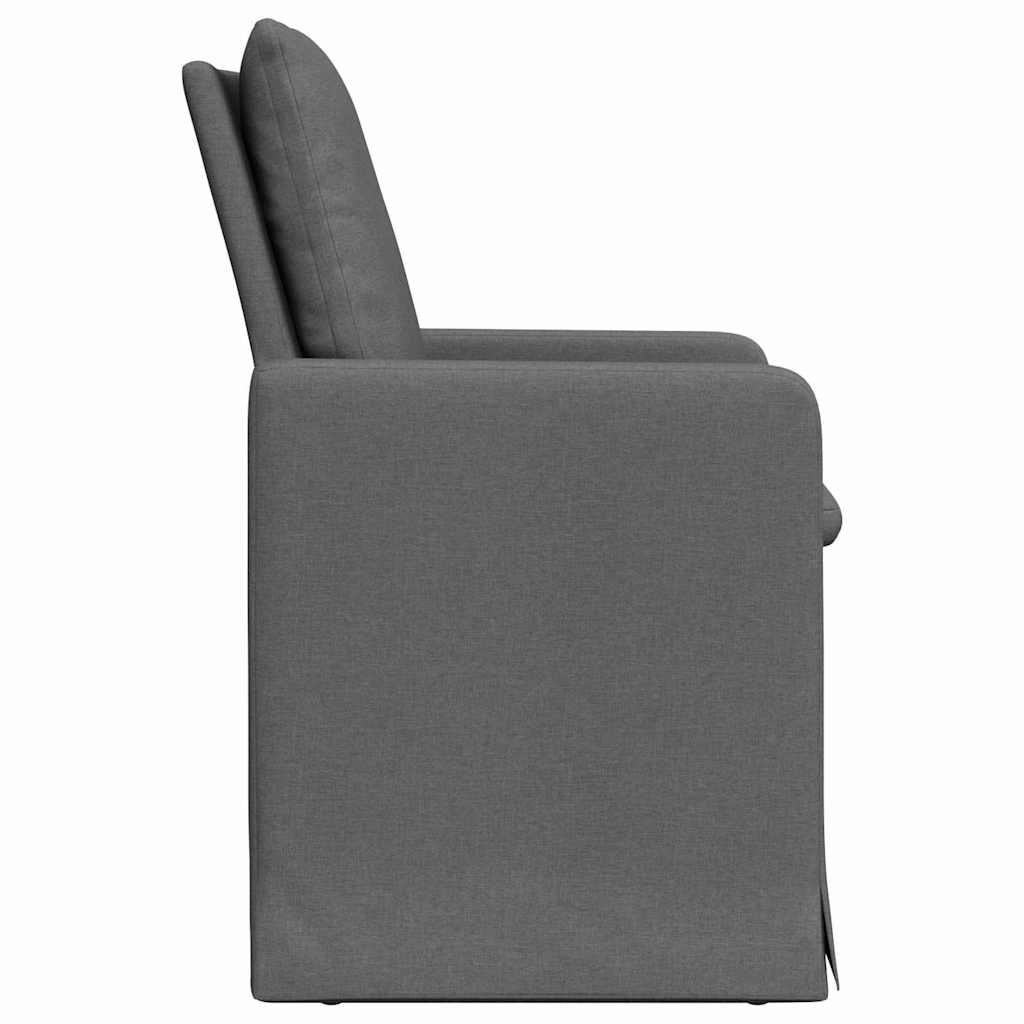 Eettafelstoelen 2 pcs Donkergrijs 57 x 67 x 98 cm Stof is nu te koop bij PeponiXL, paradijselijk wonen!