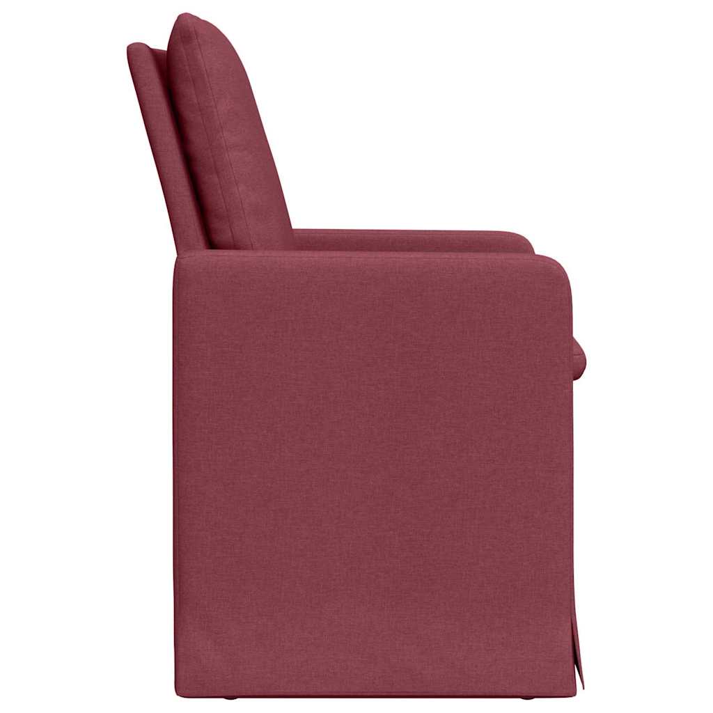 Eettafelstoelen 2 pcs Wijnrood 57 x 67 x 98 cm Stof is nu te koop bij PeponiXL, paradijselijk wonen!