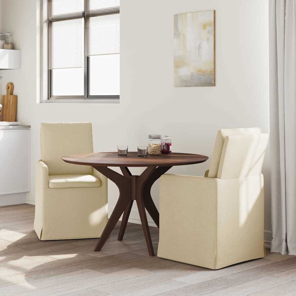 Eettafelstoelen 2 pcs Crème 57 x 67 x 98 cm Stof is nu te koop bij PeponiXL, paradijselijk wonen!