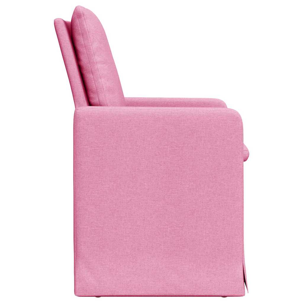 Eettafelstoelen 2 pcs Roze 57 x 67 x 98 cm Stof is nu te koop bij PeponiXL, paradijselijk wonen!