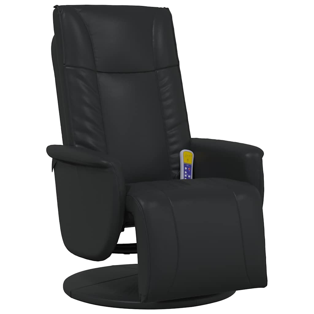 Massage Recliner Stoel Zwart 71 x 90 x 105 cm Nep Leer is nu te koop bij PeponiXL, paradijselijk wonen!
