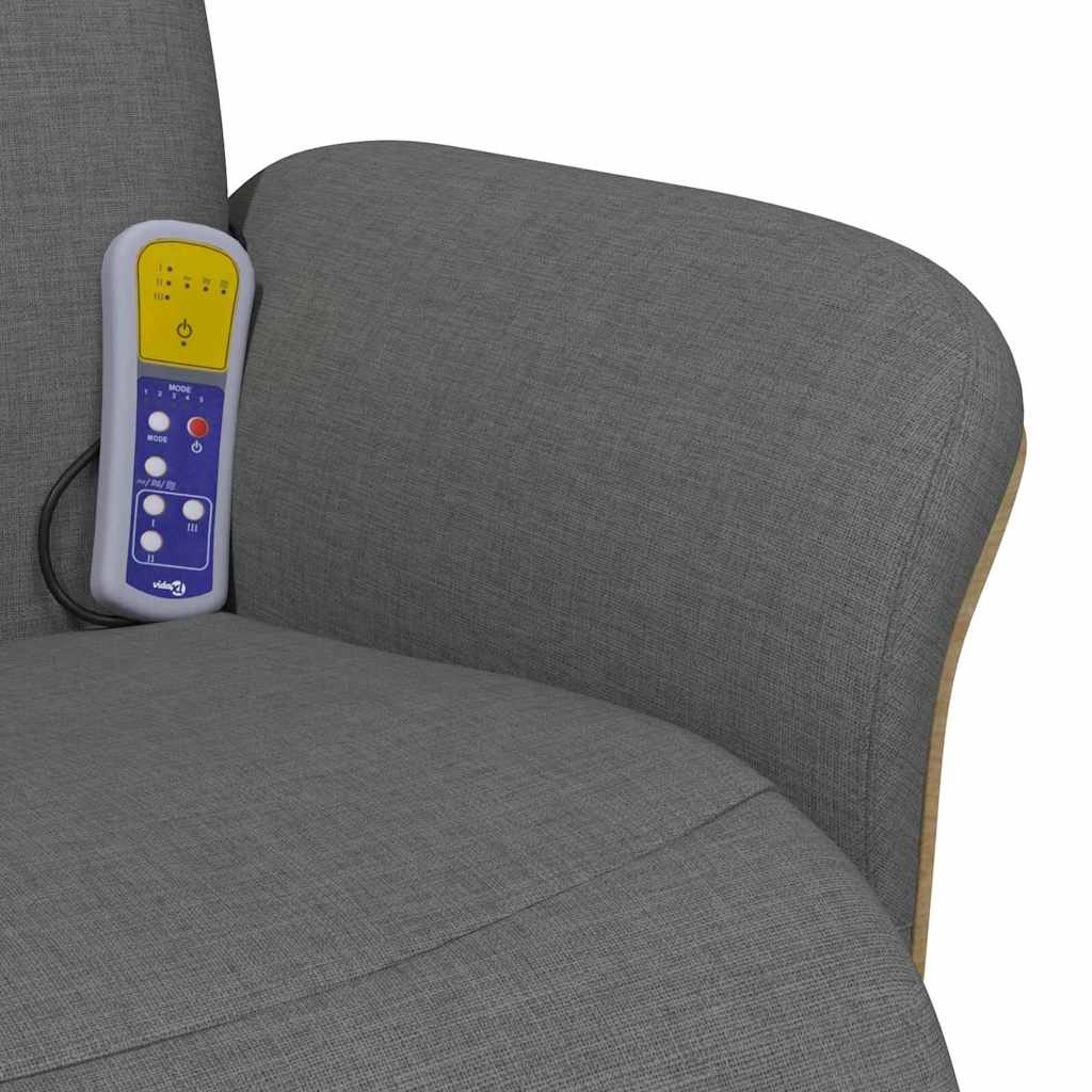 Massage Recliner Stoel Donkergrijs 79 x 87 x 104.5 cm Stof is nu te koop bij PeponiXL, paradijselijk wonen!