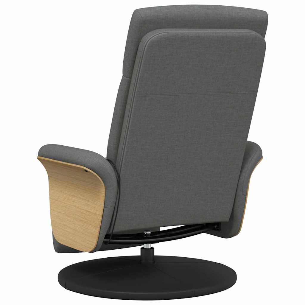 Massage Recliner Stoel Donkergrijs 79 x 87 x 104.5 cm Stof is nu te koop bij PeponiXL, paradijselijk wonen!