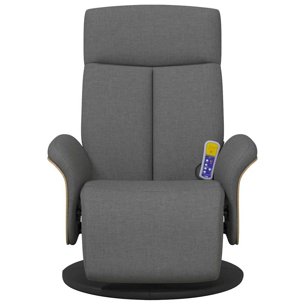 Massage Recliner Stoel Donkergrijs 79 x 87 x 104.5 cm Stof is nu te koop bij PeponiXL, paradijselijk wonen!