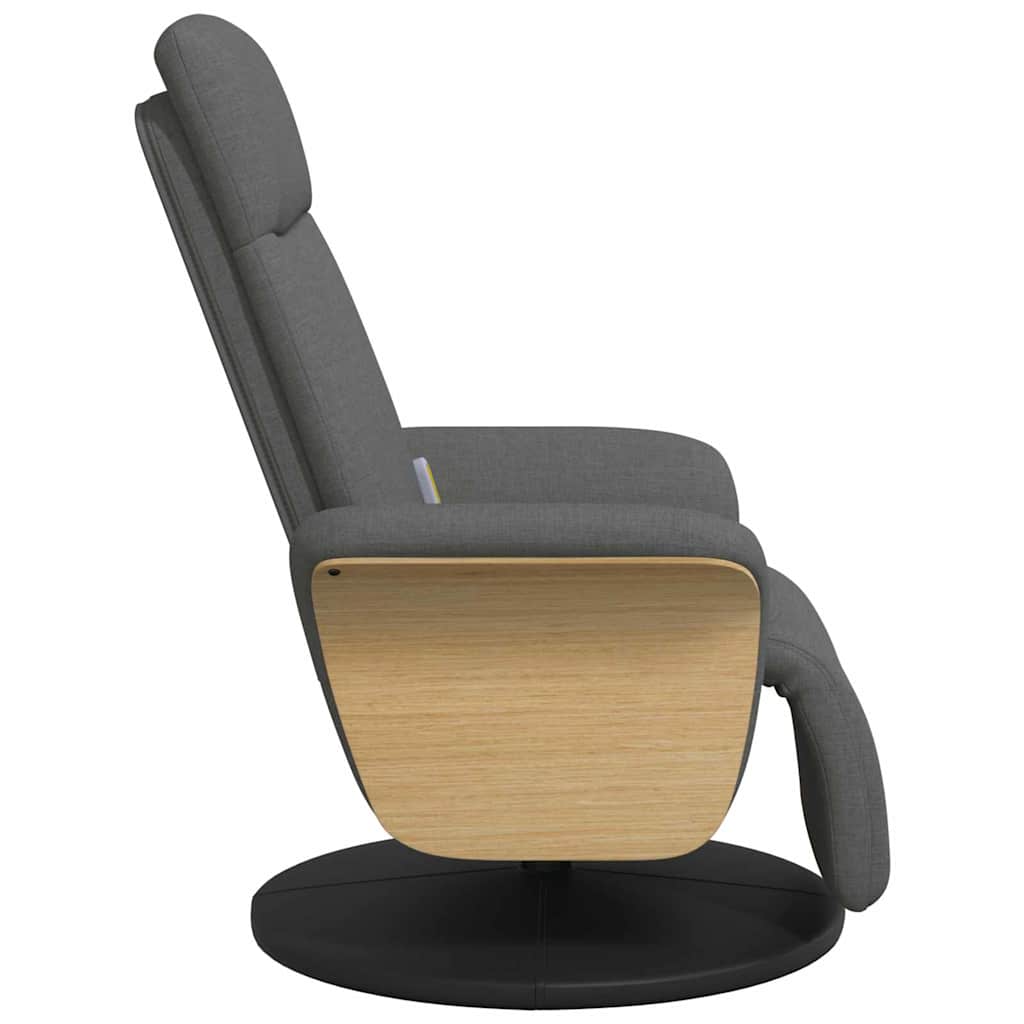 Massage Recliner Stoel Donkergrijs 79 x 87 x 104.5 cm Stof is nu te koop bij PeponiXL, paradijselijk wonen!