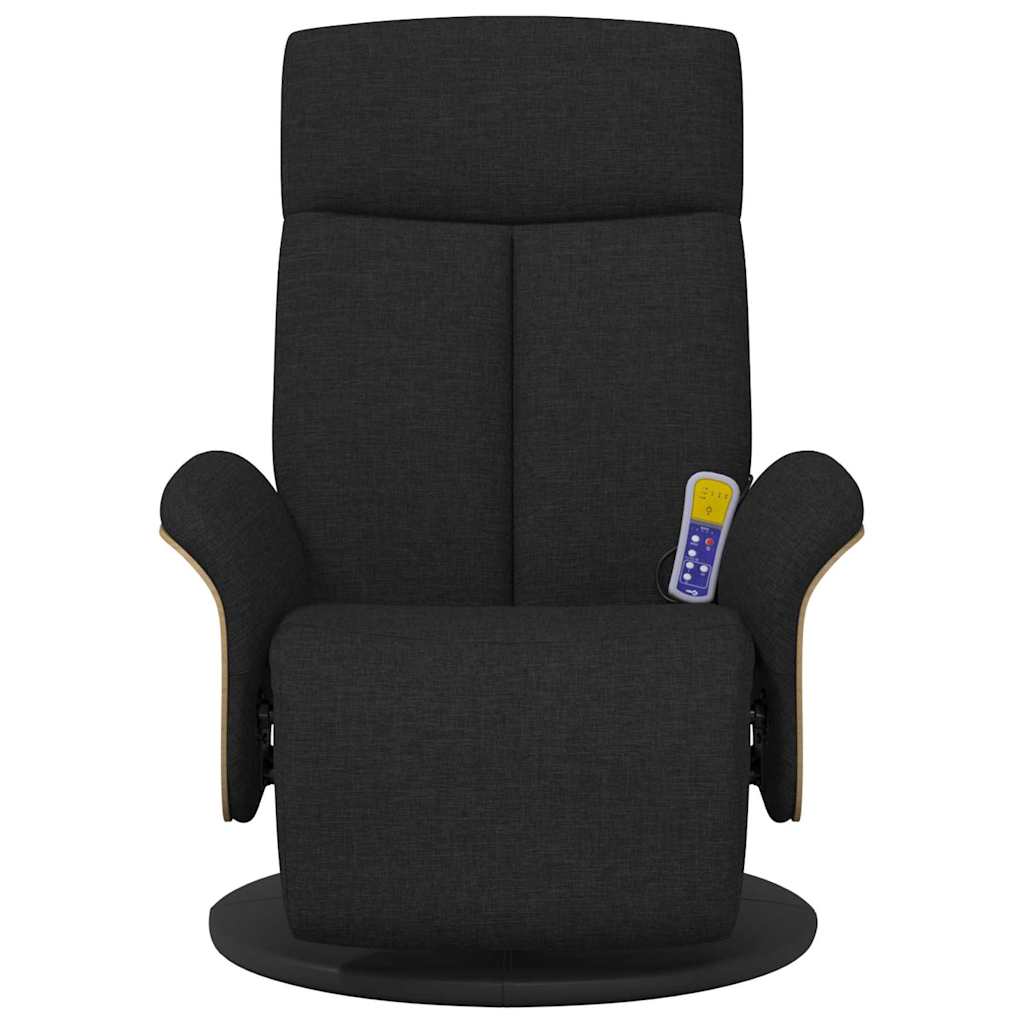 Massage Recliner Stoel Zwart 79 x 87 x 104.5 cm Stof is nu te koop bij PeponiXL, paradijselijk wonen!