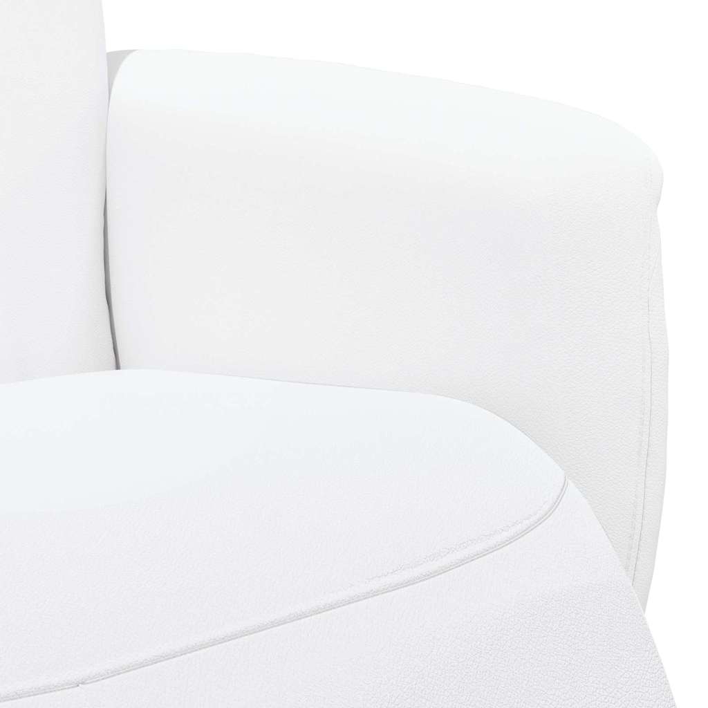 Massage Recliner Stoel Wit Nep Leer is nu te koop bij PeponiXL, paradijselijk wonen!