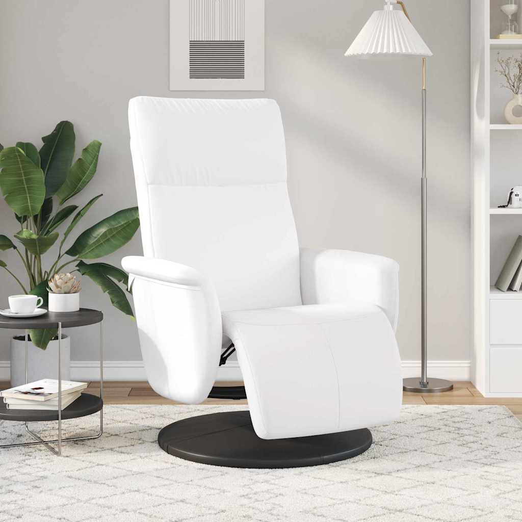 Massage Recliner Stoel Wit Nep Leer is nu te koop bij PeponiXL, paradijselijk wonen!