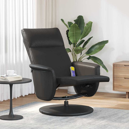 Massage Recliner Stoel Zwart 71 x 90 x 105 cm Nep Leer is nu te koop bij PeponiXL, paradijselijk wonen!