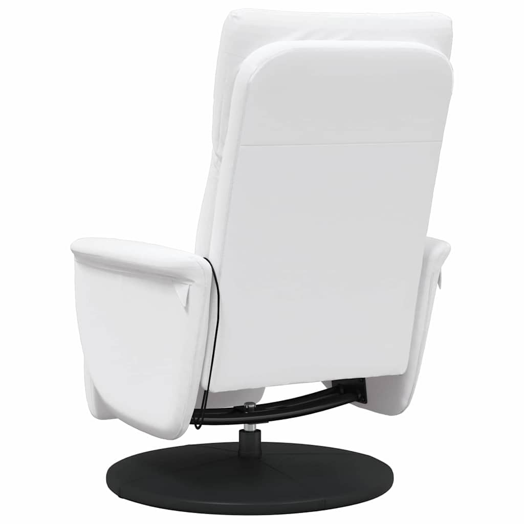 Massage Recliner Stoel Wit 71 x 90 x 105 cm Nep Leer is nu te koop bij PeponiXL, paradijselijk wonen!