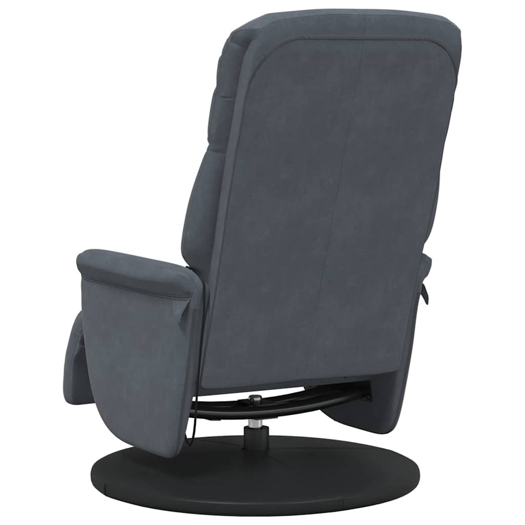 Massage Recliner Stoel Donkergrijs 91 x 71 x 105.5 cm Fluweel is nu te koop bij PeponiXL, paradijselijk wonen!