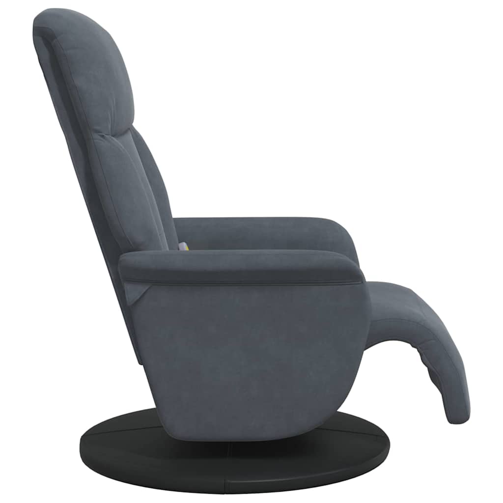 Massage Recliner Stoel Donkergrijs 91 x 71 x 105.5 cm Fluweel is nu te koop bij PeponiXL, paradijselijk wonen!