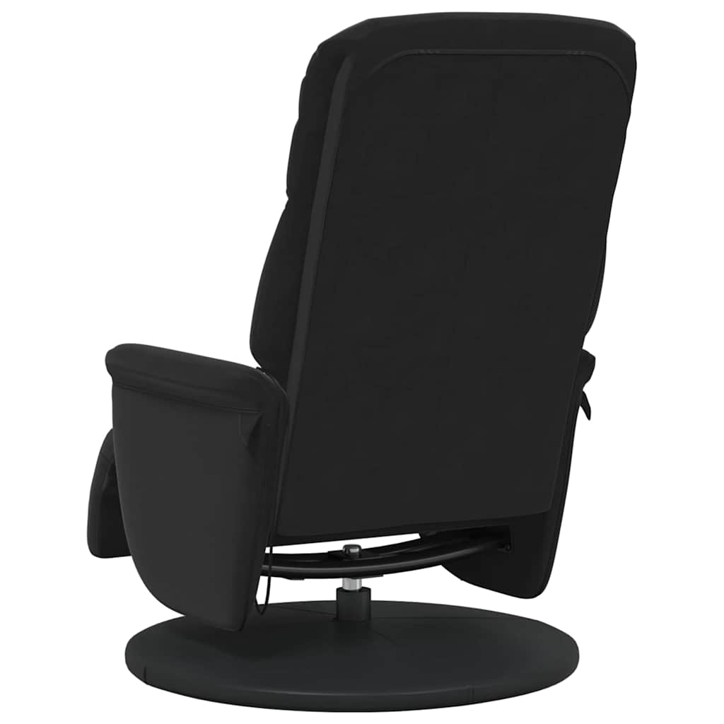 Massage Recliner Stoel Zwart 91 x 71 x 105.5 cm Fluweel is nu te koop bij PeponiXL, paradijselijk wonen!