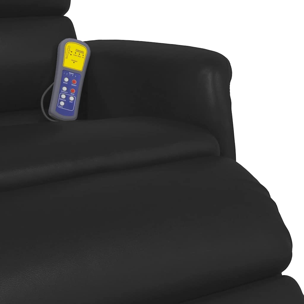 Massage Recliner Stoel Zwart 71 x 98 x 106 cm Nep Leer is nu te koop bij PeponiXL, paradijselijk wonen!
