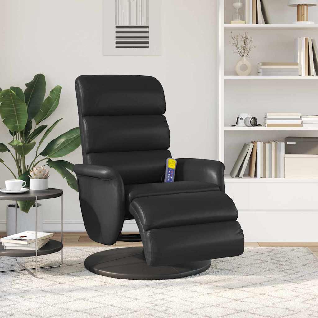 Massage Recliner Stoel Zwart 71 x 98 x 106 cm Nep Leer is nu te koop bij PeponiXL, paradijselijk wonen!
