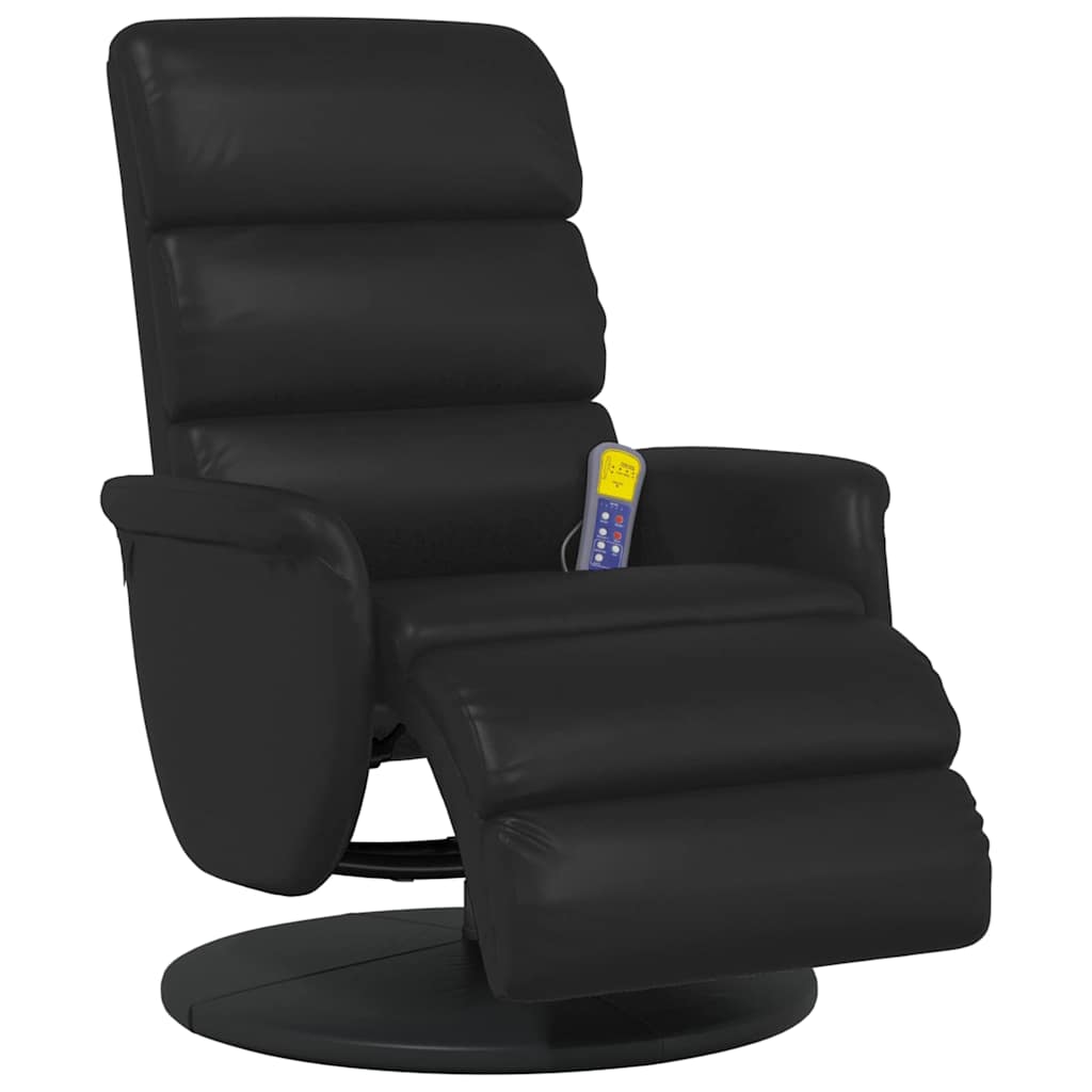 Massage Recliner Stoel Zwart 71 x 98 x 106 cm Nep Leer is nu te koop bij PeponiXL, paradijselijk wonen!