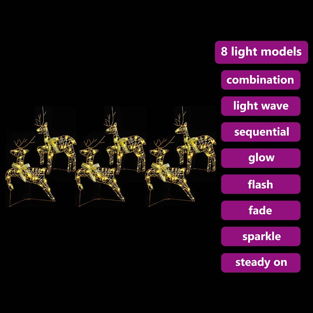 LED Rendieren met 180 LED 6 pcs Goud PET is nu te koop bij PeponiXL, paradijselijk wonen!