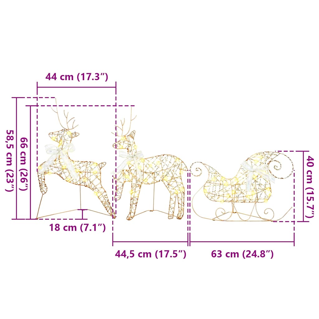 LED Rendieren met 40 LED 5 pcs Goud PET is nu te koop bij PeponiXL, paradijselijk wonen!